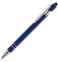 Ручка шариковая Pointer Soft Touch со стилусом, темно-синяя