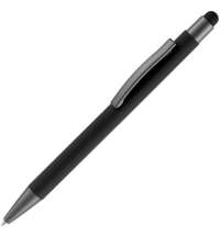 Ручка шариковая Atento Soft Touch Stylus со стилусом, черная