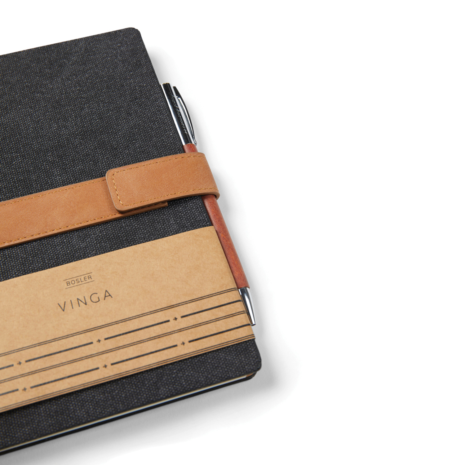 Блокнот VINGA Bosler из переработанного канваса RCS, 80 г/м&sup2;