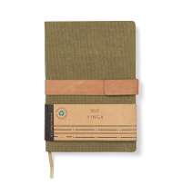 Блокнот VINGA Bosler из переработанного канваса RCS, 80 г/м²