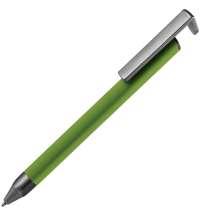 Ручка шариковая Standic с подставкой для телефона, зеленая