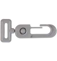 Застежка-карабин Сarabine, S, серый