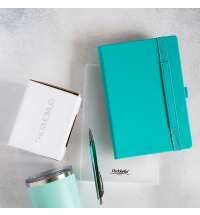 Ежедневник Alpha недатированный, бирюзовый/серый