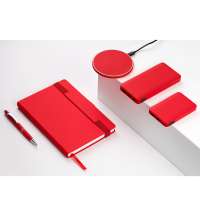 Ежедневник Alpha недатированный, красный/серый