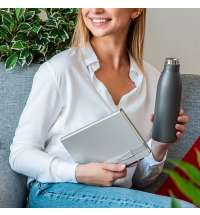 Ежедневник Alpha недатированный, серебро/серый