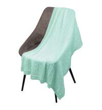 Плед Fado вязаный, аква (без подарочной коробки)