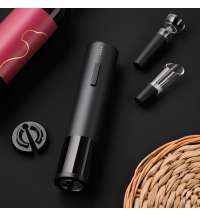 Набор для вина с электрическим штопором Sacramento, черный