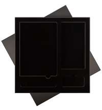 Подарочная коробка с ложементом для ежедневника, ручки и аккумулятора, черная (под съемные ложементы)