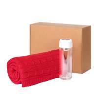Подарочный набор Bianca, Fado, красный (плед, термобутылка)