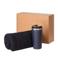 Подарочный набор Palermo, Cella, синий (плед, термокружка)