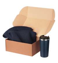 Подарочный набор Forges, синий (шарф, термокружка)