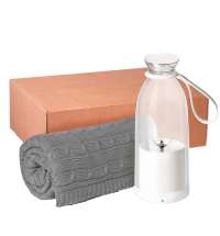 Подарочный набор Frutta, Fado, серый (плед, блендер)