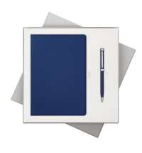 Подарочный набор Spark, синий (ежедневник, ручка)