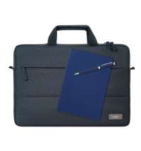 Подарочный набор Forum, синий (сумка, ежедневник, ручка)