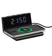 Станция беспроводной зарядки с часами Electron, ver. 2, черная