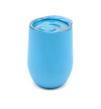Термокружка с двойной стенкой SOFTO софт-тач, голубая