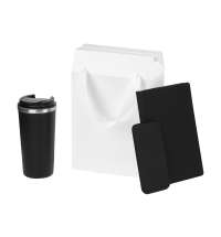 Подарочный набор Palermo, черный (термокружка, ежедневник, аккумулятор)