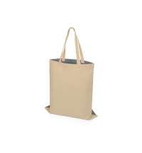 Сумка для шопинга «Twin» двухцветная из хлопка, 180 г/м2