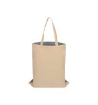 Сумка для шопинга «Twin» двухцветная из хлопка, 180 г/м2