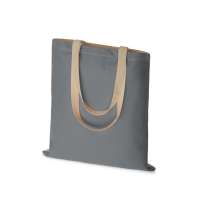 Сумка для шопинга «Twin» двухцветная из хлопка, 180 г/м2