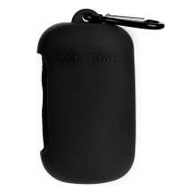 Охлаждающее полотенце Narvik в силиконовом чехле, черное