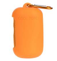 Охлаждающее полотенце Narvik в силиконовом чехле, оранжевое