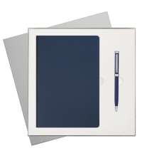 Подарочный набор Star, синий (ежедневник, ручка)