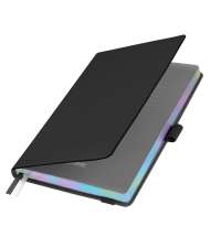 Ежедневник Galaxy недатированный, жесткая обложка, срез голограф. фольга, черный