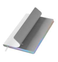 Ежедневник Galaxy недатированный, гибкая обложка, срез голограф. фольга, белый