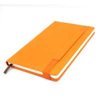 Блокнот A5 Champion в твёрдом переплёте с широкой застёжкой, оранжевый
