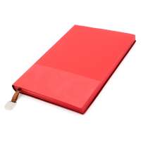 Блокнот A5 Shell в мягком переплёте c металлической биркой, красный