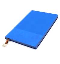 Блокнот A5 Shell в мягком переплёте c металлической биркой, синий