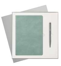 Подарочный набор Stella, бирюзовый (ежедневник, ручка)