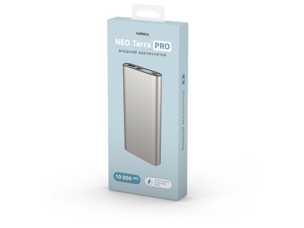 Внешний аккумулятор &laquo;Terra Pro&raquo; с QC/PD, 10000 mAh