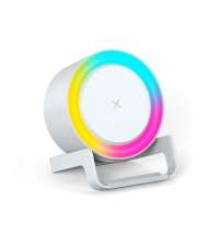 Беспроводная Bluetooth колонка U-Tone RGB c функцией беспроводной зарядки 15W, белый