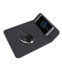 Коврик для мышки с беспроводной зарядкой Gratto, черный