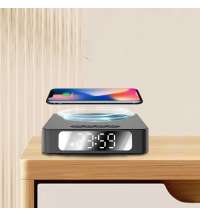 Часы с беспроводной зарядкой Raven 3в1, черный