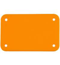Лейбл из ПВХ Kreta, S, оранжевый неон