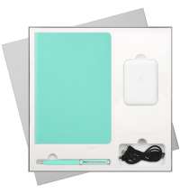 Подарочный набор Spark, мятный (ежедневник, ручка, аккумулятор)