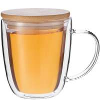 Кружка с двойными стенками Kupla с бамбуковой крышкой