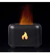 Увлажнитель-ароматизатор Fire Flick с имитацией пламени, черный
