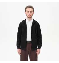 Толстовка на молнии с капюшоном MATEO черная, размер XXL