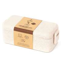 Ланчбокс (контейнер для еды) Bricker из пшеничного волокна, бежевый