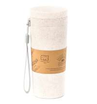 Термостакан с двойной стенкой Tender из пшеничного волокна, бежевый