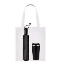 Подарочный набор Levante, черный (зонт, термокружка, шоппер)