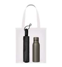 Подарочный набор Levante, серый (зонт, термоюутылка, шоппер)