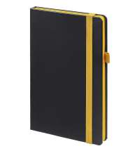 Ежедневник Ton, недатированный, черный с желтым