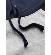 Толстовка унисекс Seattle, темный меланж с черным