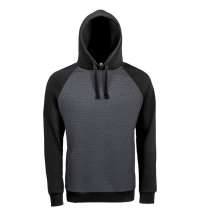 Толстовка унисекс Seattle, темный меланж с черным