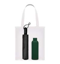 Подарочный набор Levante, зеленый (зонт, термобутылка, шоппер)